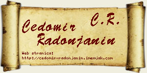 Čedomir Radonjanin vizit kartica